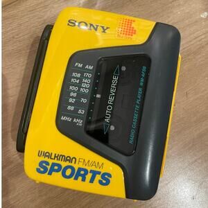 For Parts/Repair - Sony Walkman FM/AM Sports Cassette Player Yellow WM-AF59